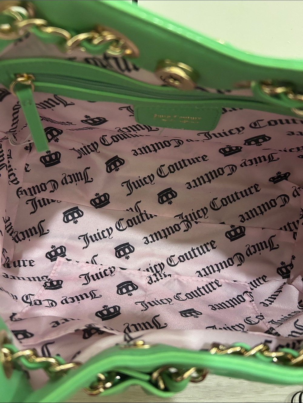 Juicy Couture Exclusive "Fashion Icon" Bucket Bag in Retro Green - Picture 11 of 13